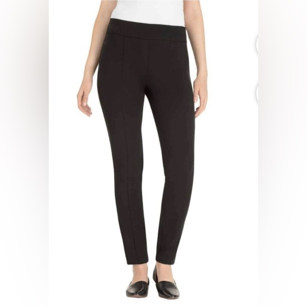 Hilary Radley Black Pull-on Stretchy Fitted Dressy Leggings Pants | Size Small